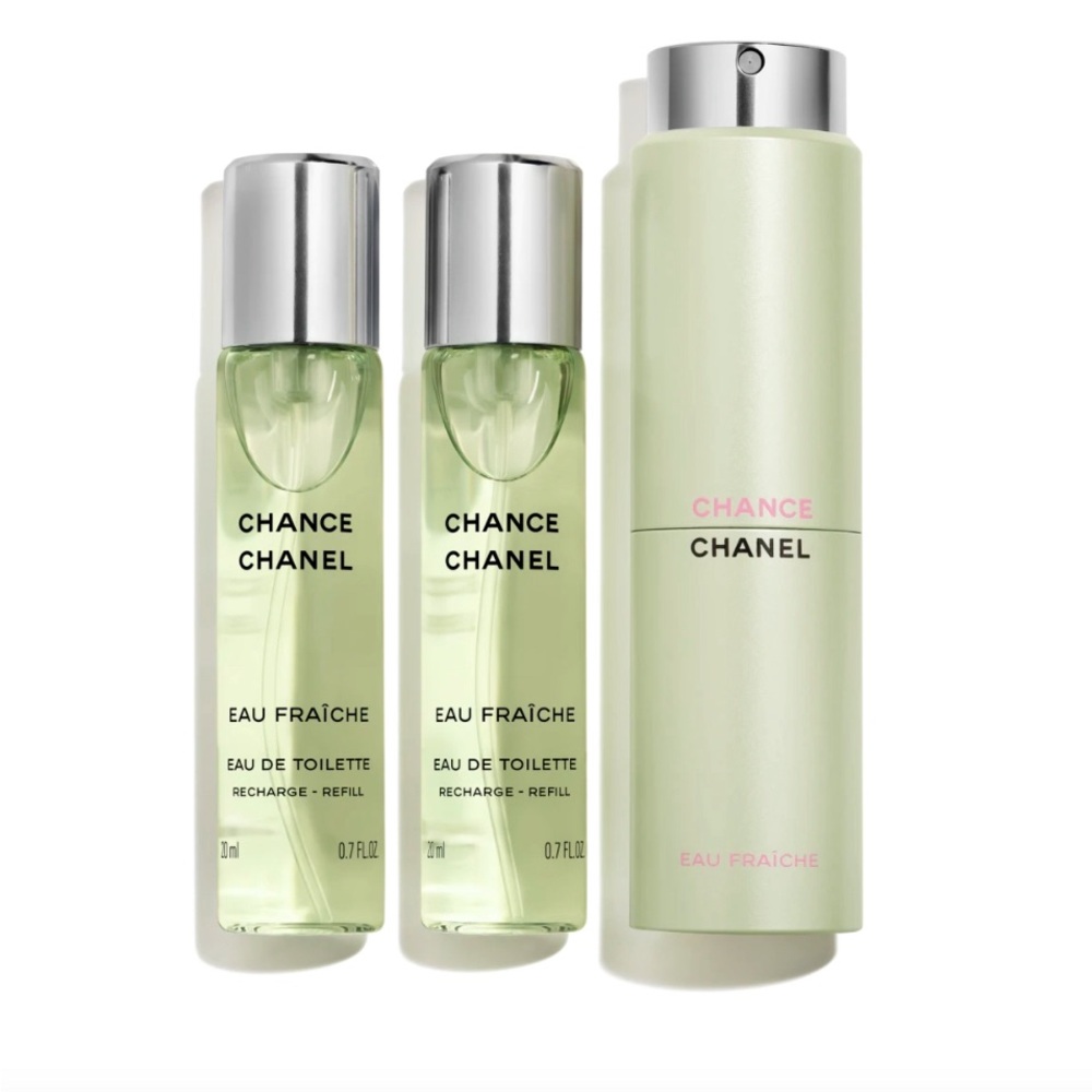 Chance Chanel Eau Fraiche travel perfume with replacement (retails for $115)